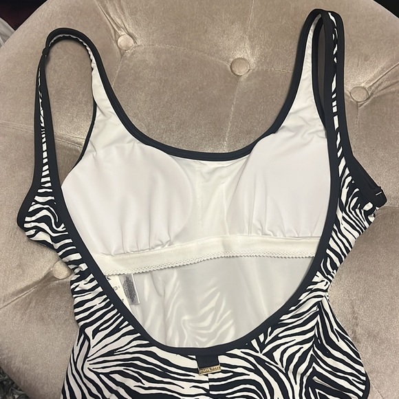 Michael Kors, one piece swimsuit, black and white zebra print, fully lined, new - Picture 3 of 10